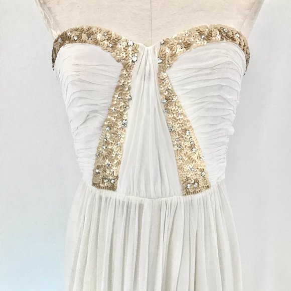 Rebecca Taylor S/M Formal White Prom Wedding Dress - Picture 10 of 16